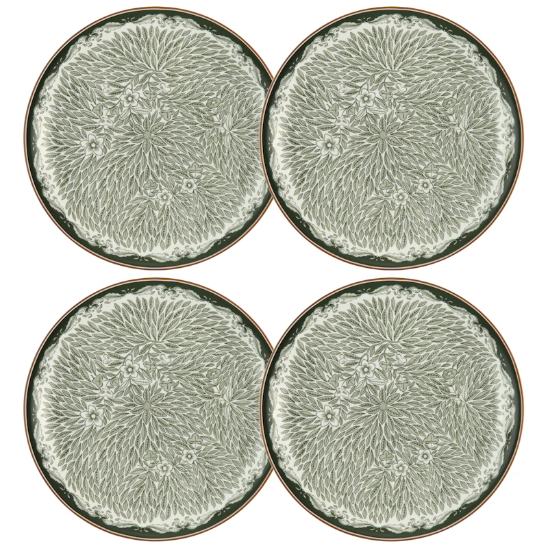Ostindia Floris Teller 20 cm 4-er Set, Grün