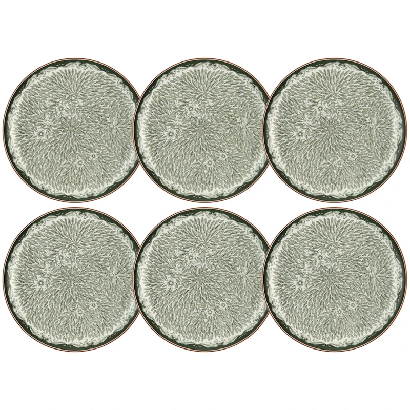 Ostindia Floris Teller 20 cm 6-er Set, Grün