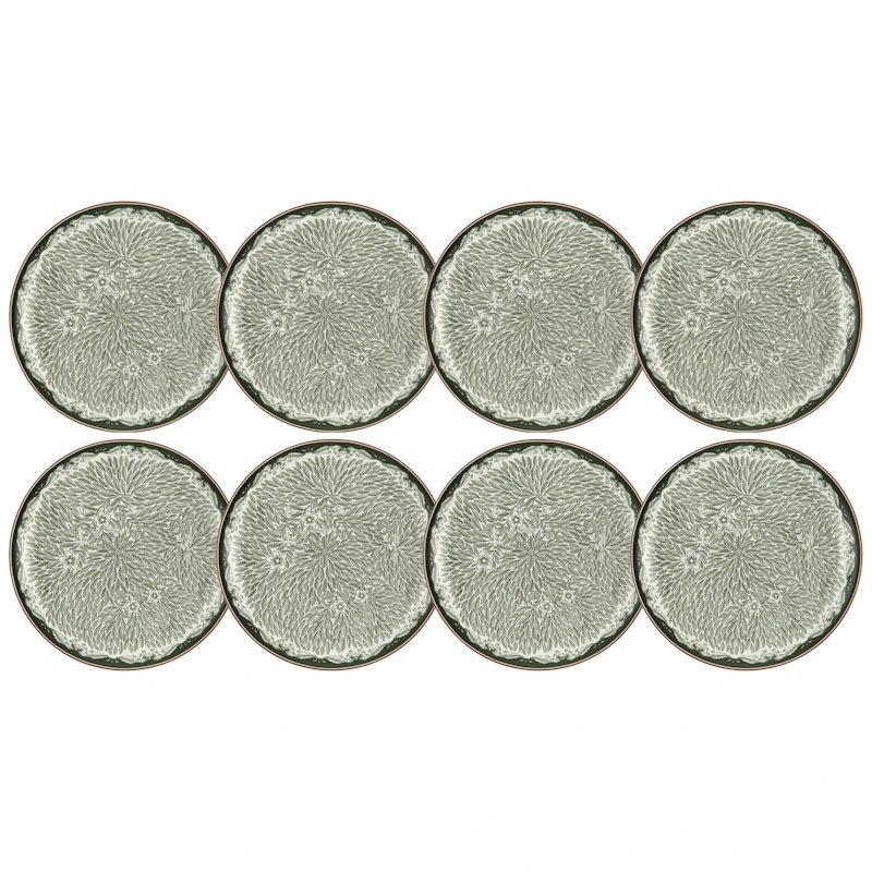 Ostindia Floris Teller 20 cm 8-er Set, Grün