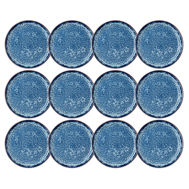Ostindia Floris Teller 20 cm 12-er Set, Blau