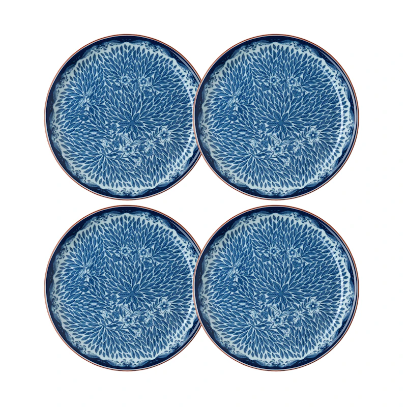 Ostindia Floris Teller 20 cm 4-er Set, Blau