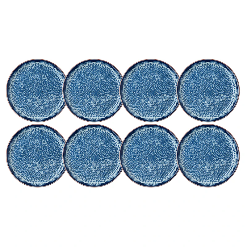 Ostindia Floris Teller 20 cm 8-er Set, Blau