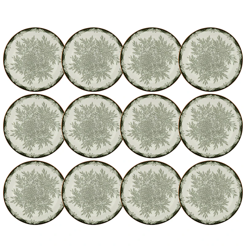 Ostindia Floris Teller 27 cm 12-er Set, Grün