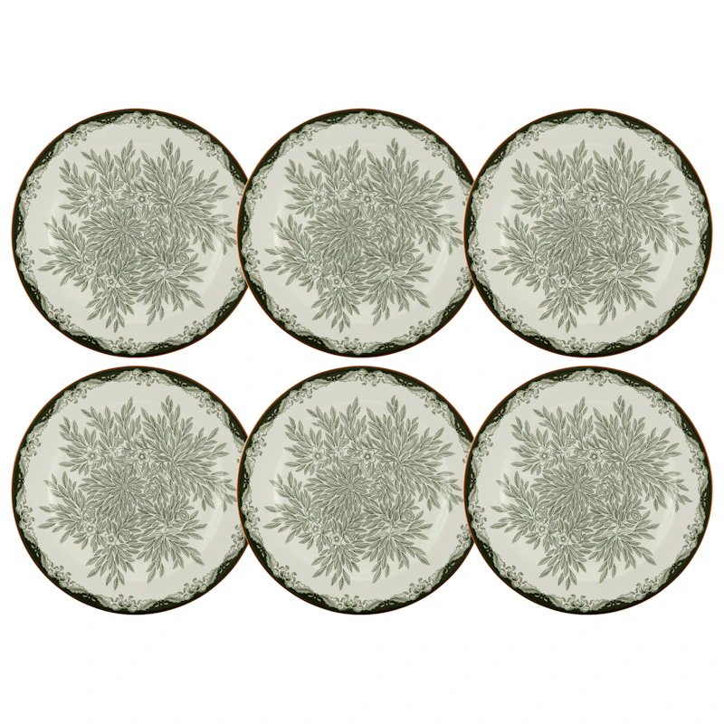 Ostindia Floris Teller 27 cm 6-er Set, Grün
