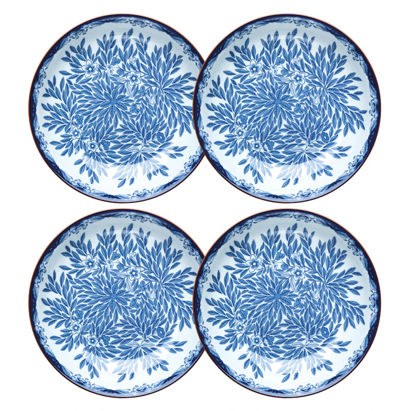 Ostindia Floris Tiefer Teller 22 cm 4-er Set, Blau