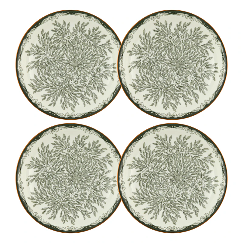 Ostindia Floris Tiefer Teller 22 cm 4-er Set, Grün