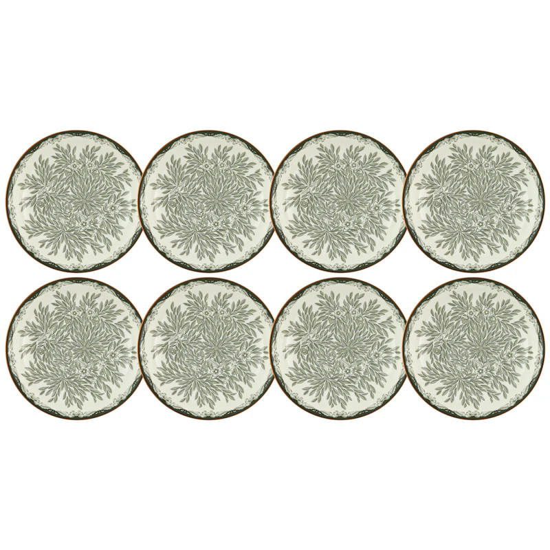 Ostindia Floris Tiefer Teller 22 cm 8-er Set, Grün