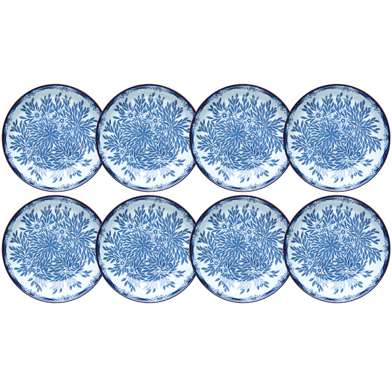 Ostindia Floris Tiefer Teller 22 cm 8-er Set, Blau