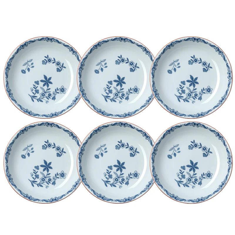 Ostindia Tiefer Teller 22 cm, 6-er Set