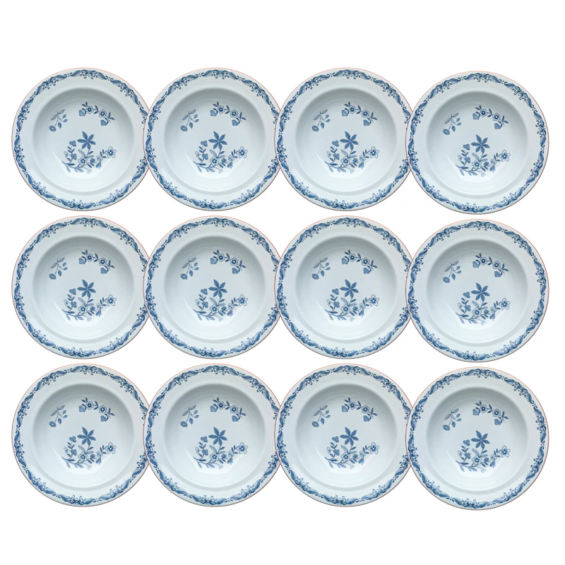 Ostindia Tiefer Teller 24 cm, 12-er Set