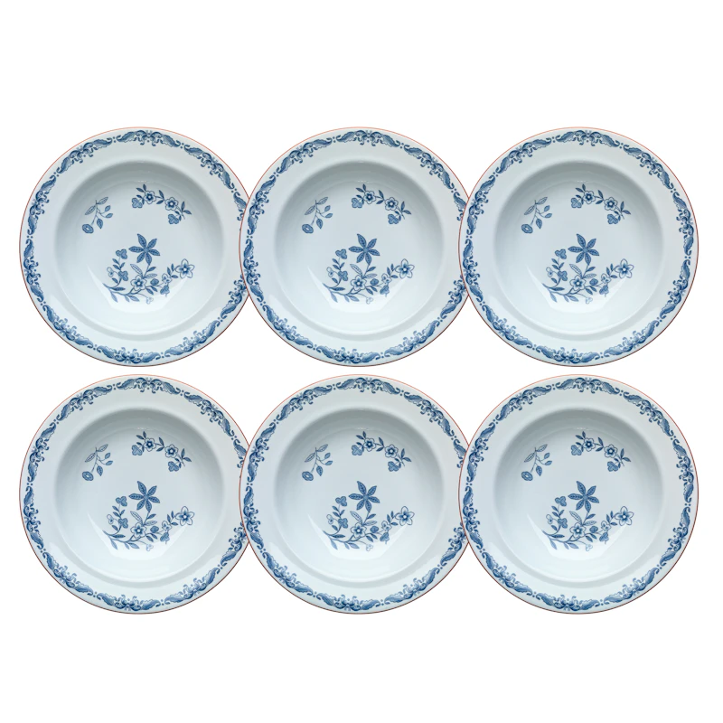 Ostindia Tiefer Teller 24 cm, 6-er Set