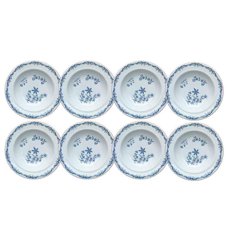 Ostindia Tiefer Teller 24 cm, 8-er Set
