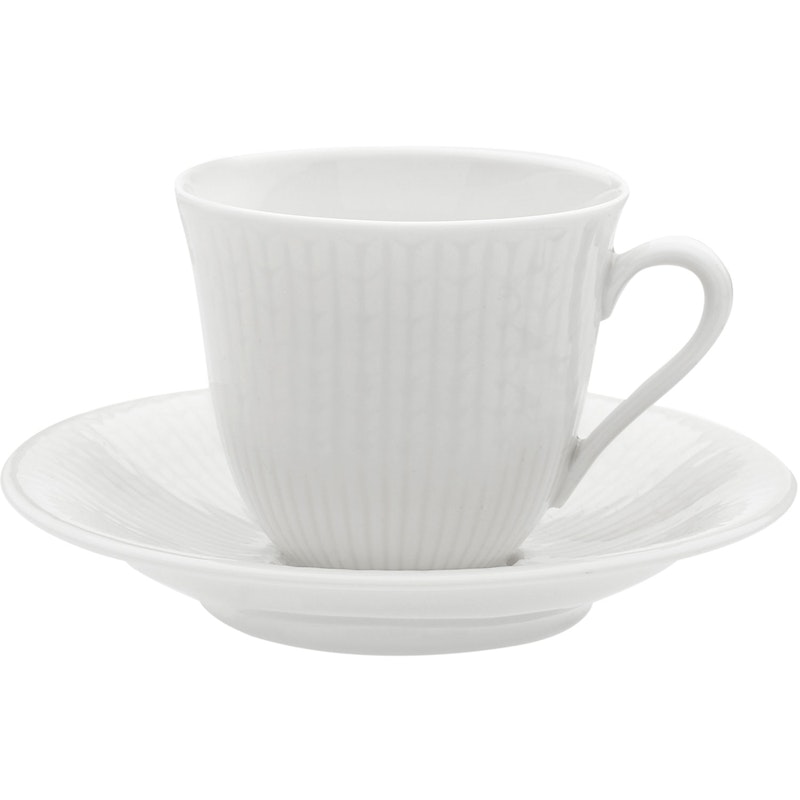 Swedish Grace Kaffeetasse mit Unterteller 16 cl, Schneefarben