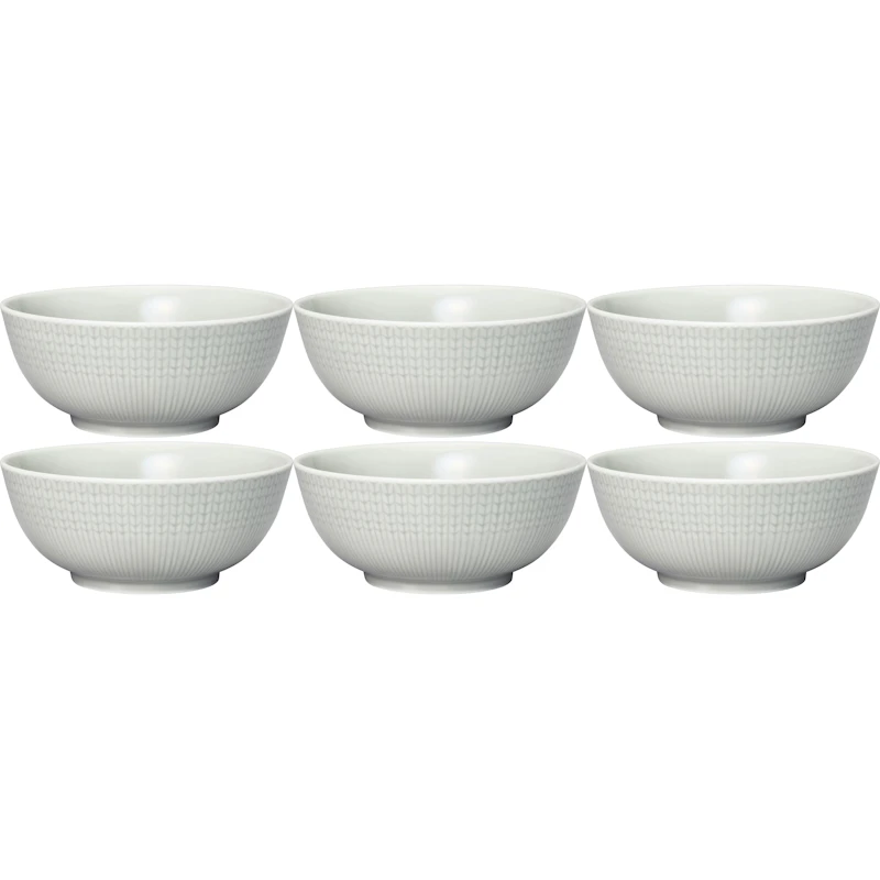 Swedish Grace Schüssel 60 cl 6-er Set, Fog (Light Grey)