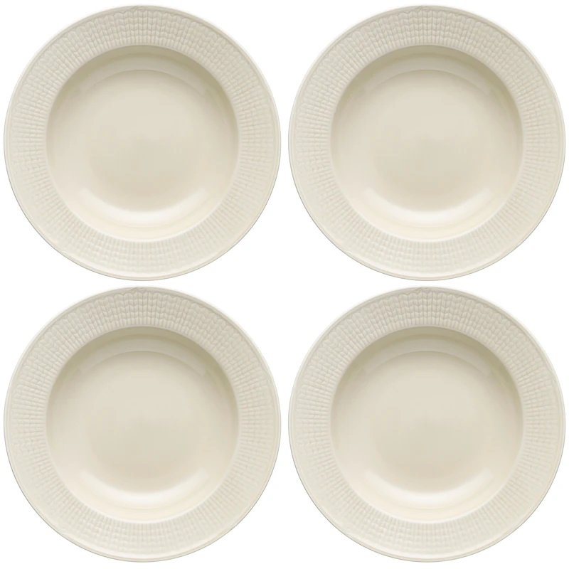 Swedish Grace Tiefer Teller 25 cm 4-er Set, Hafer
