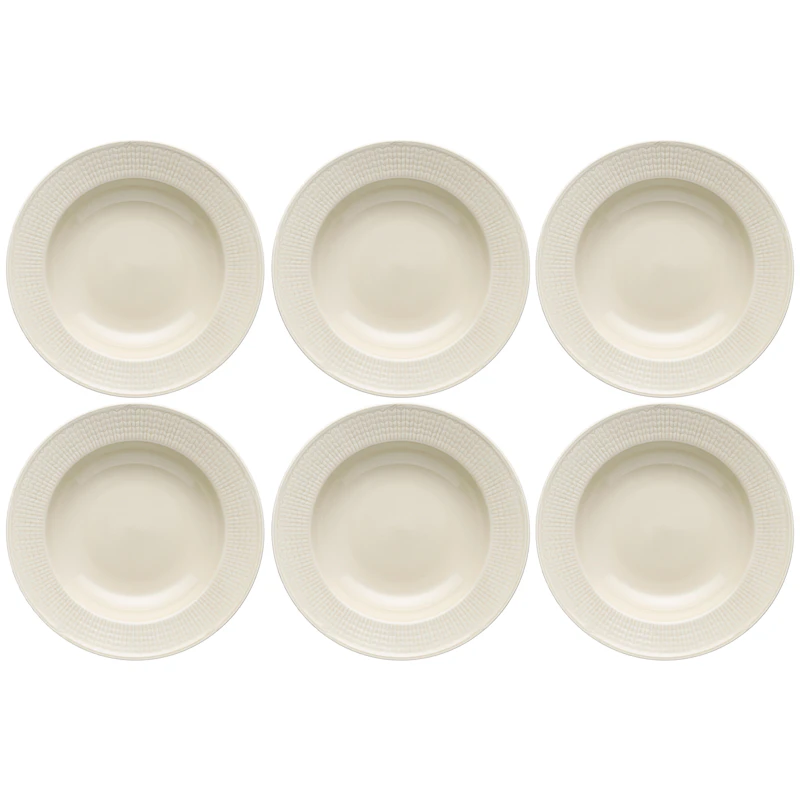 Swedish Grace Tiefer Teller 25 cm 6-er Set, Hafer