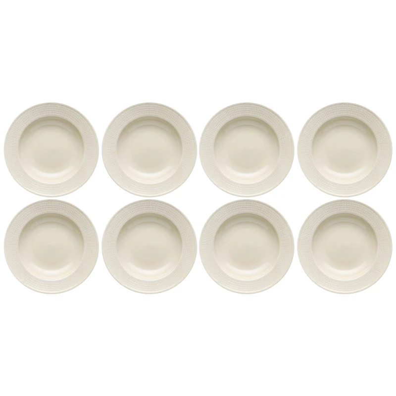 Swedish Grace Tiefer Teller 25 cm 8-er Set, Hafer