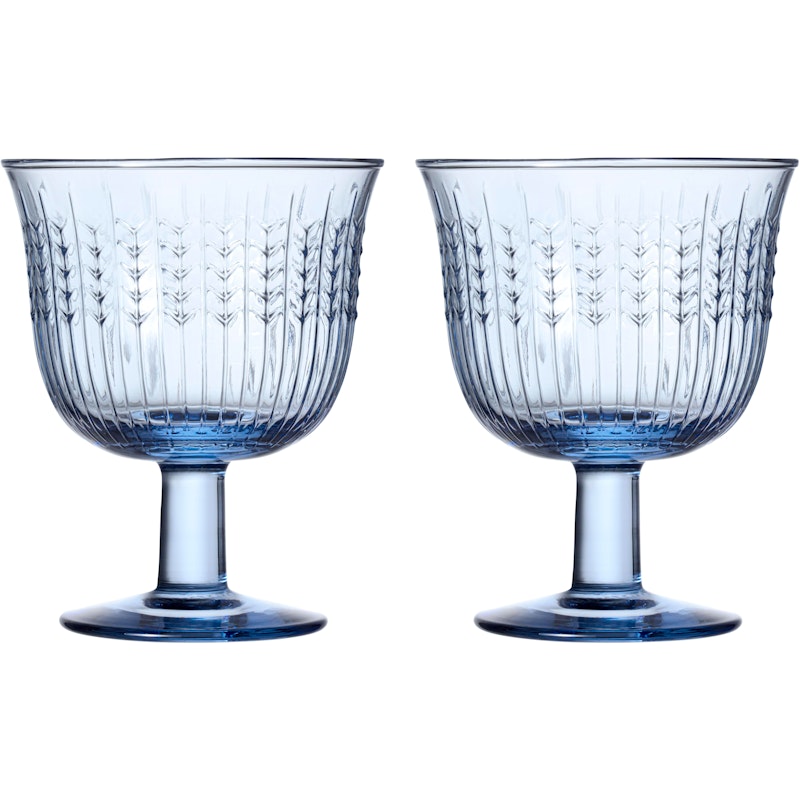 Swedish Grace Trinkglas Mit Fuß 28 cl 2-er Set, Blau