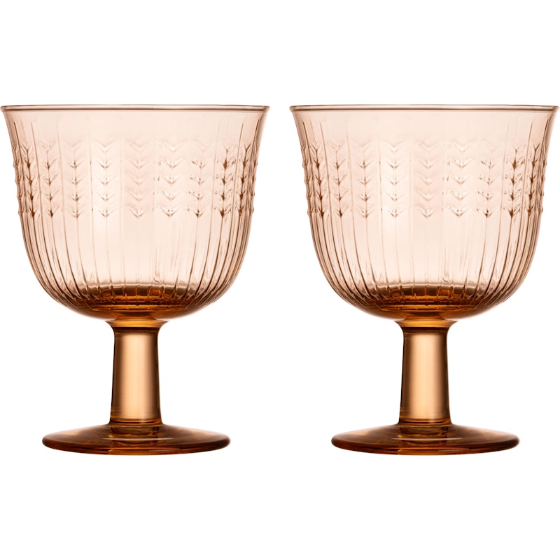 Swedish Grace Trinkglas Mit Fuß 28 cl 2-er Set, Caramel