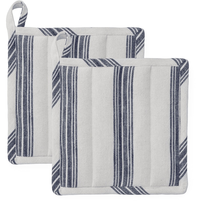 Garn Topflappen 22x22 cm 2-er Set, Blau