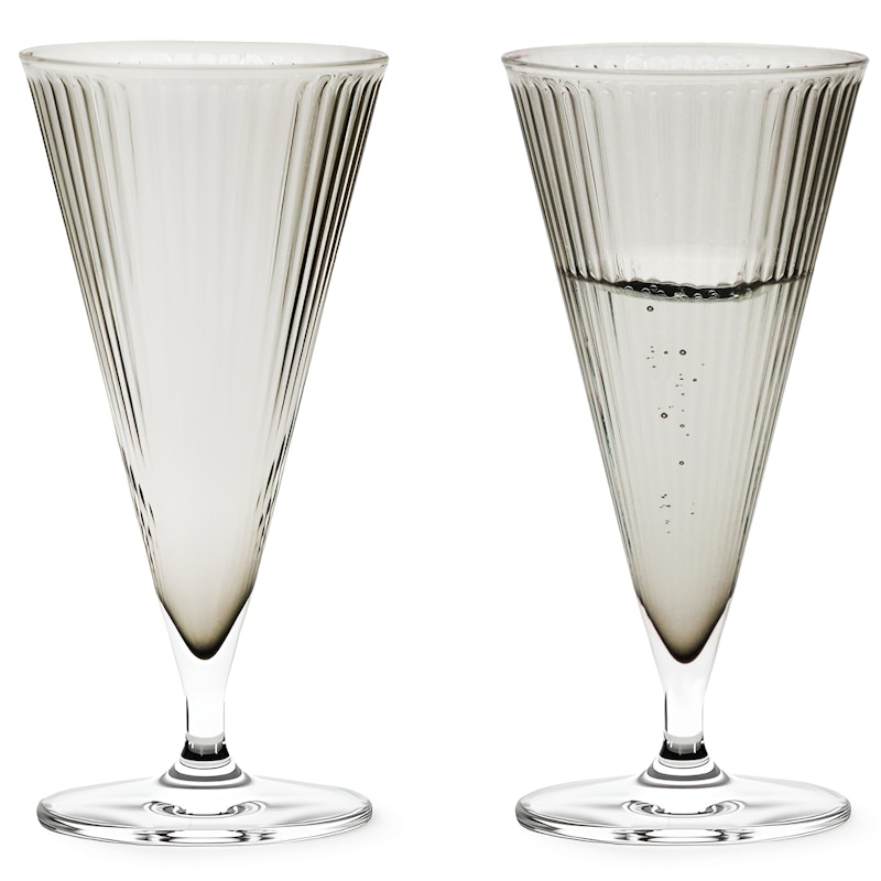 Grand Cru Nouveau Champagnerglas 20 cl 2-er Set, Rauchfarben