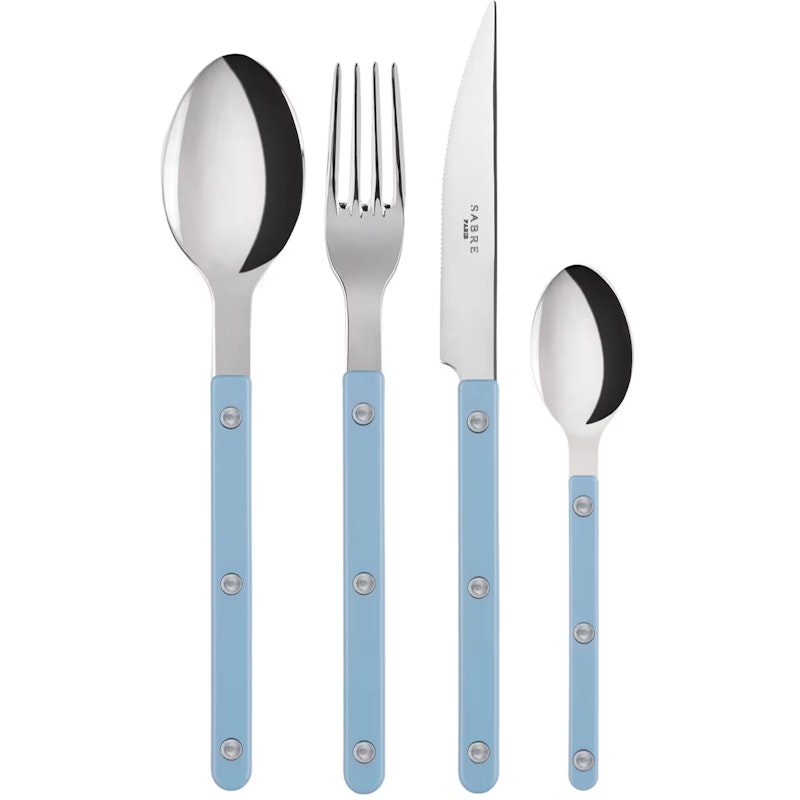 Bistrot Besteck-Set 24 Teile, Pastellblau