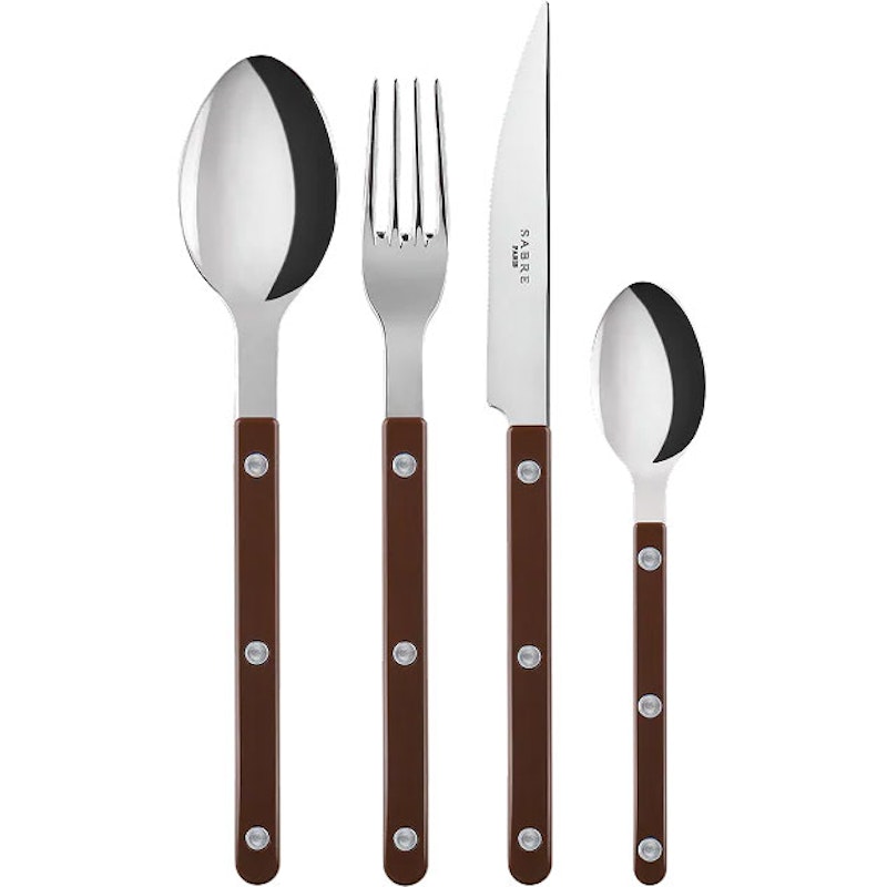 Bistrot Besteck-Set 24 Teile, Chocolate