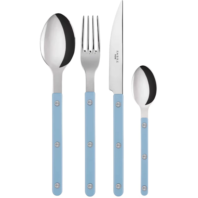 Bistrot Besteck-Set 4 Teile, Pastellblau