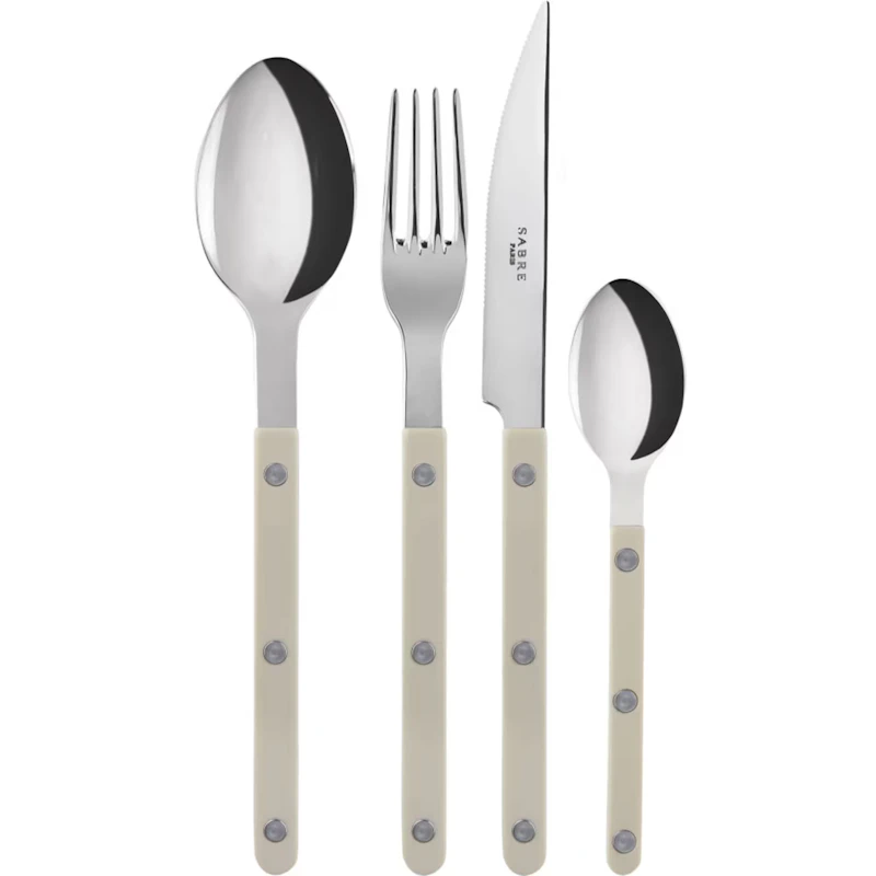 Bistrot Besteck-Set 4 Teile, Light Khaki