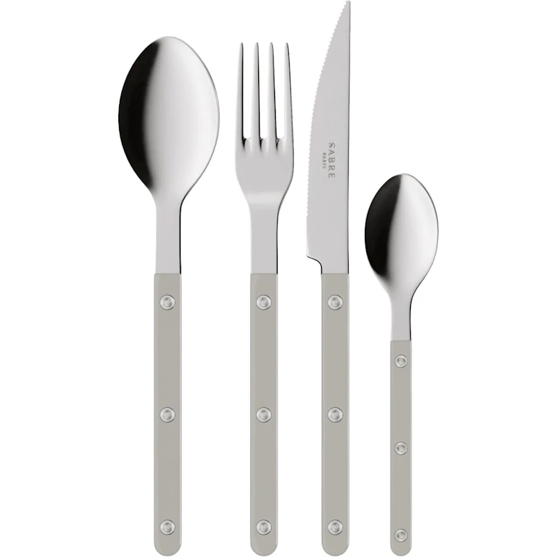 Bistrot Besteck-Set 4 Teile, Grau