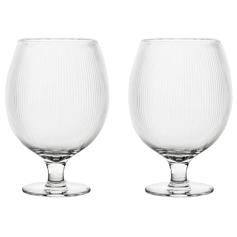 Blanka Bierglas Geriffelt 50 cl 2-er Set, Transparent