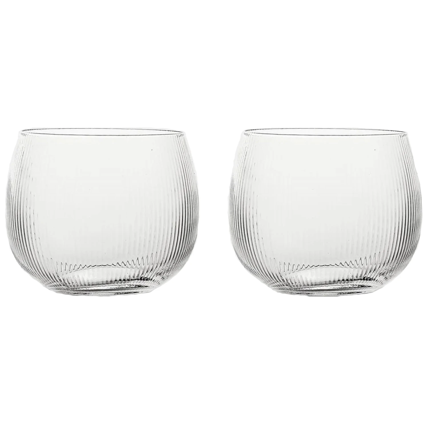 Blanka Trinkglas Geriffelt 50 cl 2-er Set, Transparent