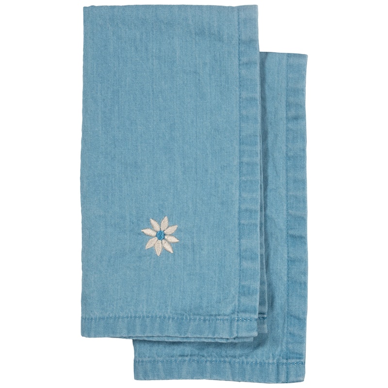 Eden Geschirrtuch 50x70 cm 2-er Set, Blau