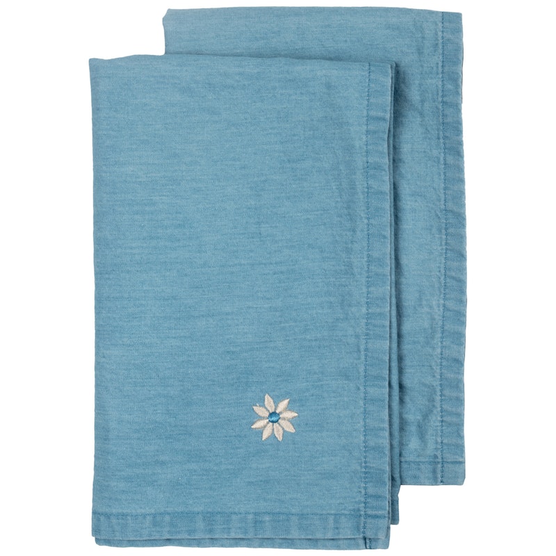 Eden Stoffserviette 45x45 cm 2-er Set, Blau