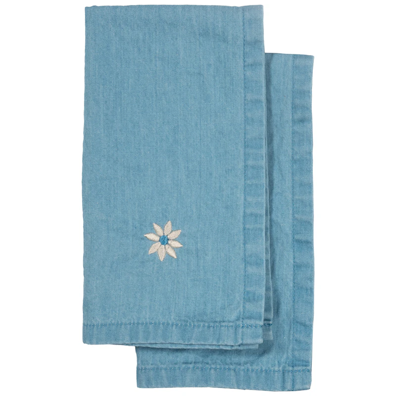 Eden Geschirrtuch 50x70 cm 2-er Set, Blau