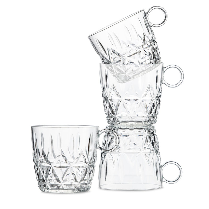 Picknick Kaffeetassen 20 cl 4-er Set, Transparent