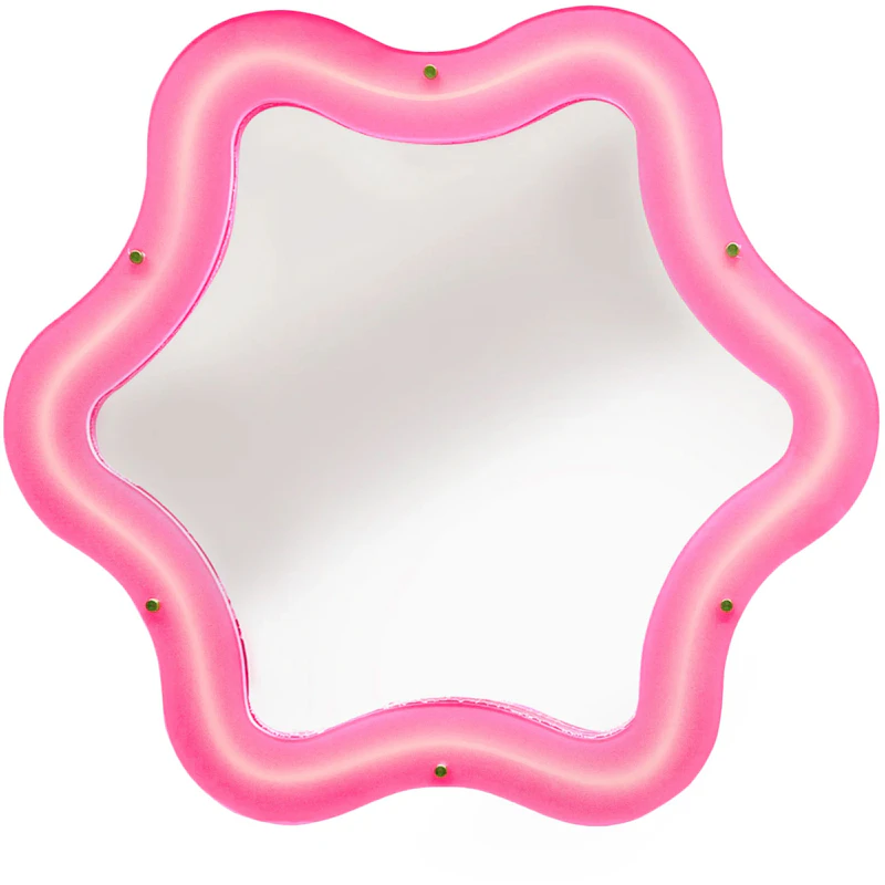 Supercurve Tiny Flower Spiegel, Rosa