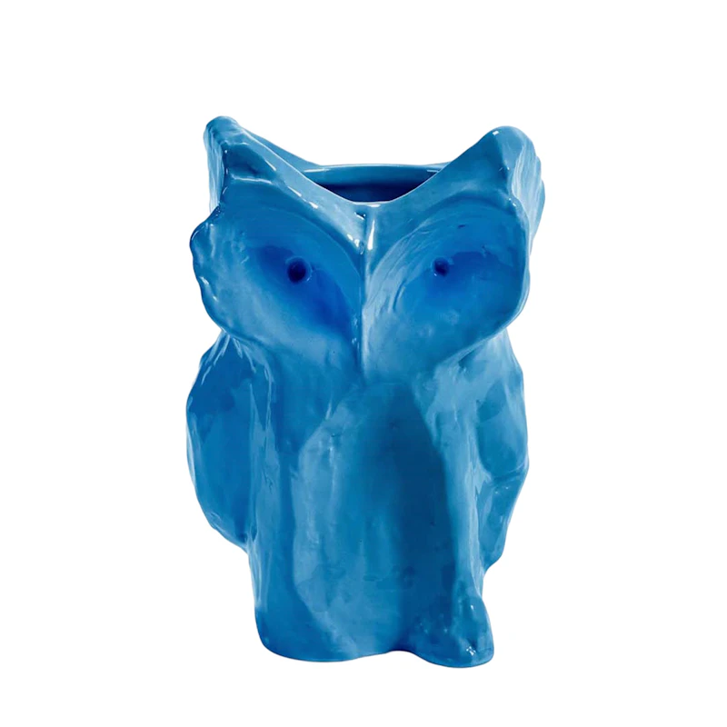 After Midnight Owl vase M, Blue