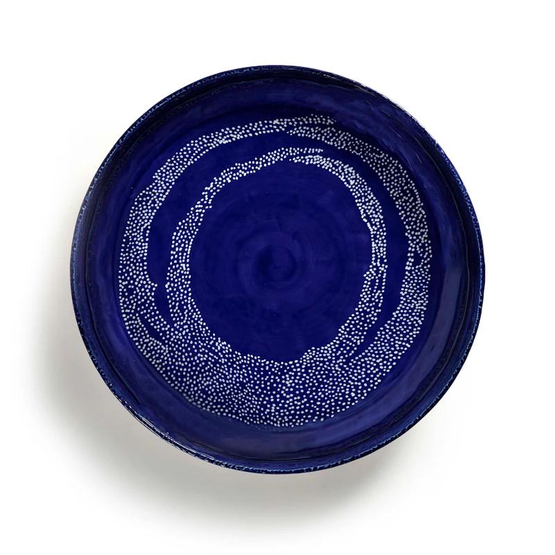 Feast Servierschale 36 cm, Dunkelblau / Weiß