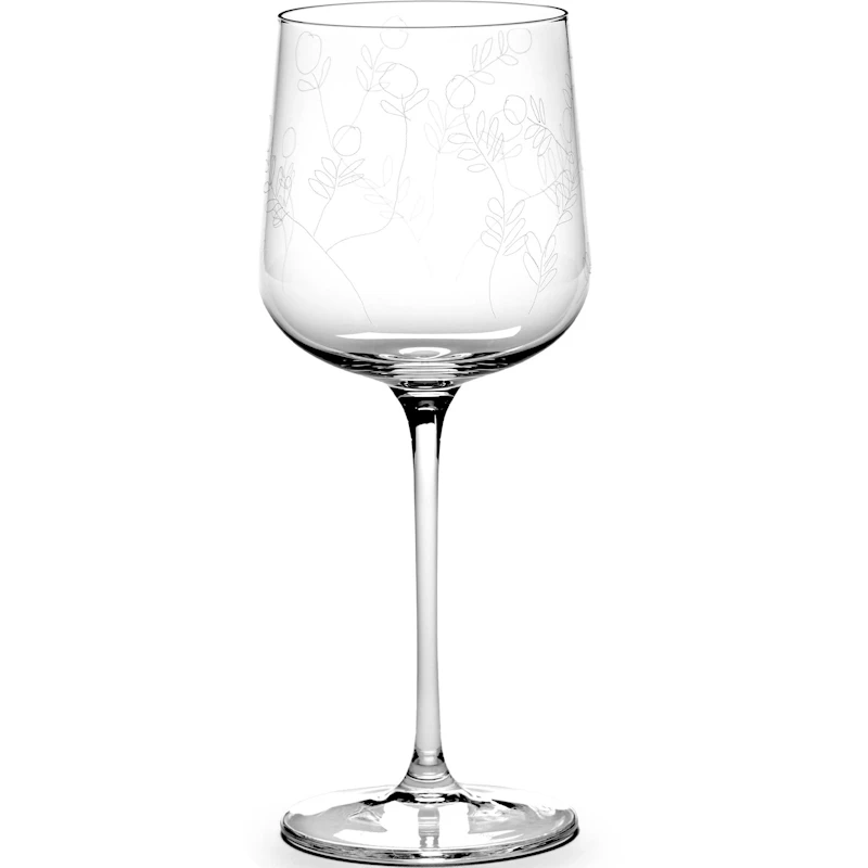 Midnight Flowers Weißweinglas 40 cl, Transparent
