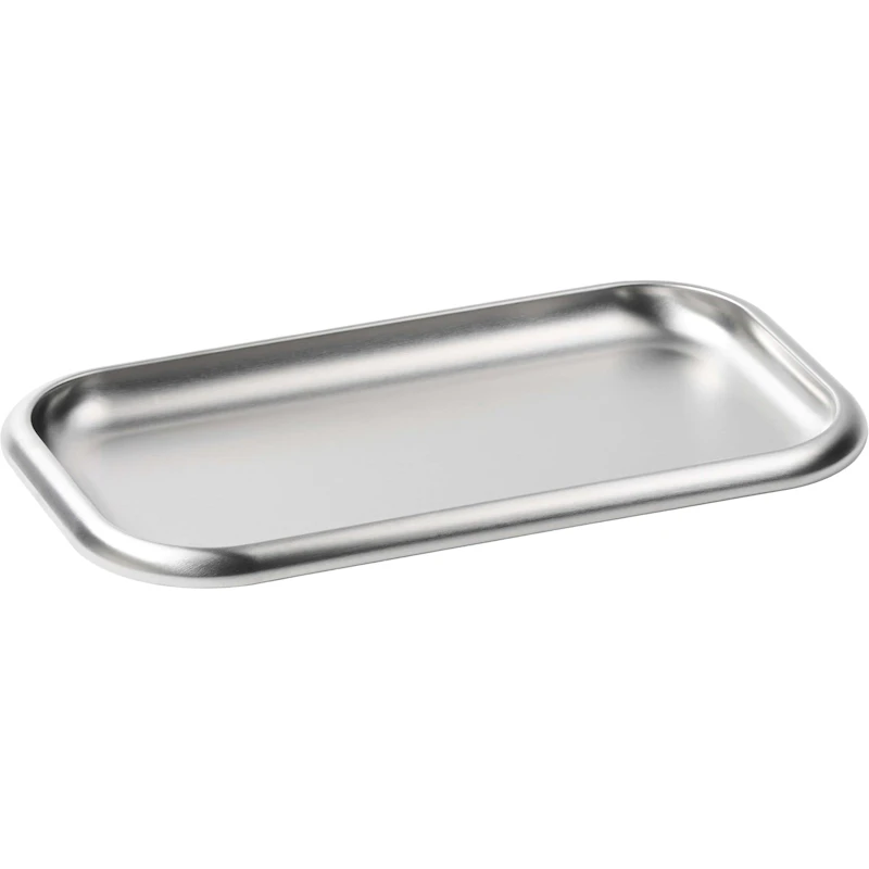 Steel Servierplatte, Gebürstetes Silber