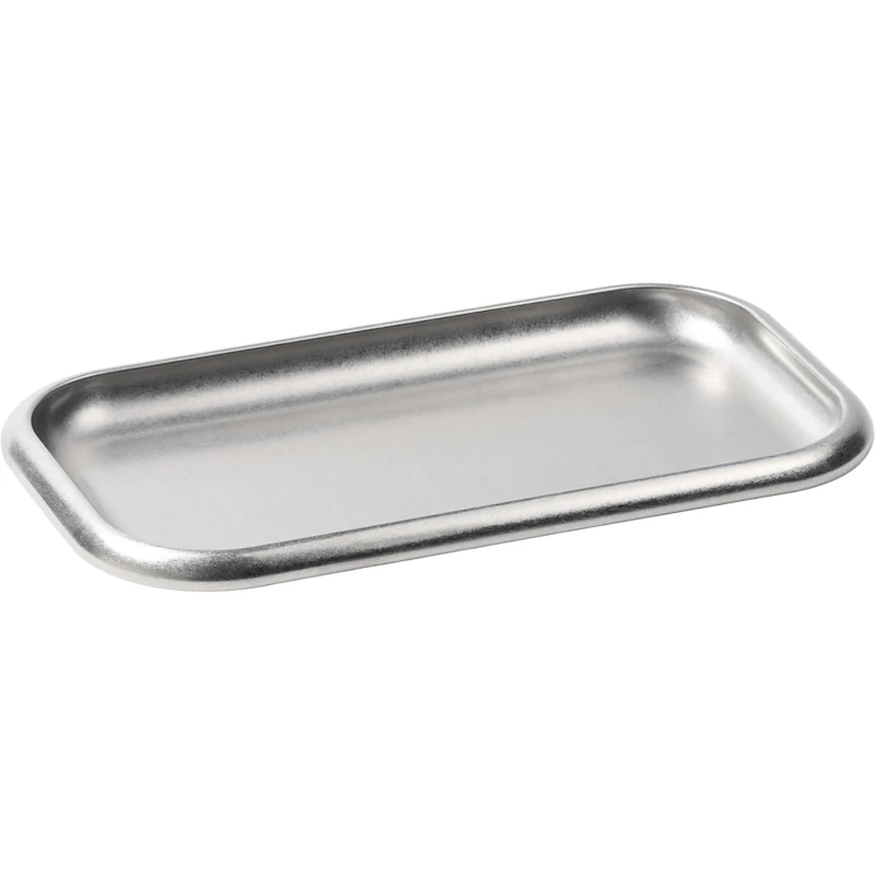 Steel Servierplatte, Stonewashed Silber