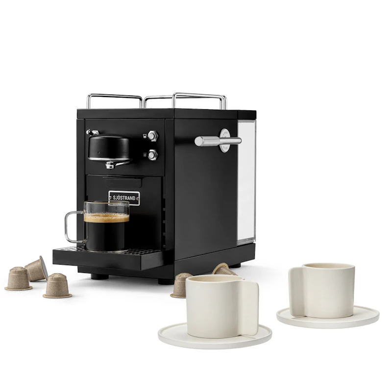 Original 2.0 Kapselmaschine & Lungo Kaffeetasse 2-er Set, Schwarz