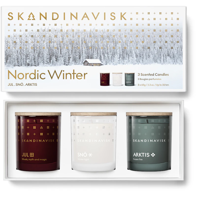 Nordic Winter Duftkerzen-Set, 3 x 65 g