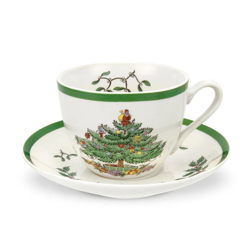 Christmas Tree Teetasse Mit Untertasse, 20 cl