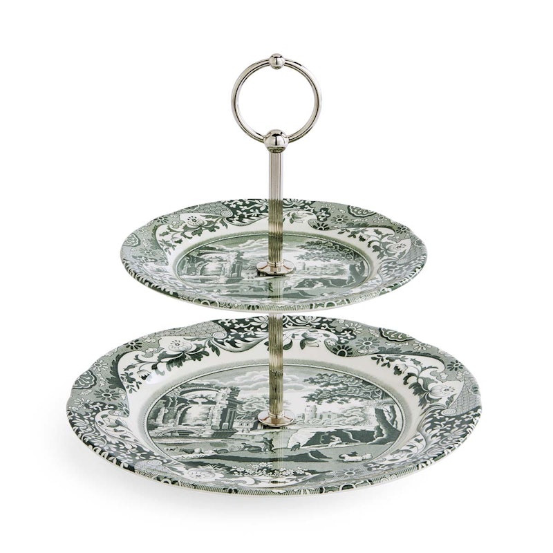 Heritage Green Italian Etagen-Kuchenstand, Grün