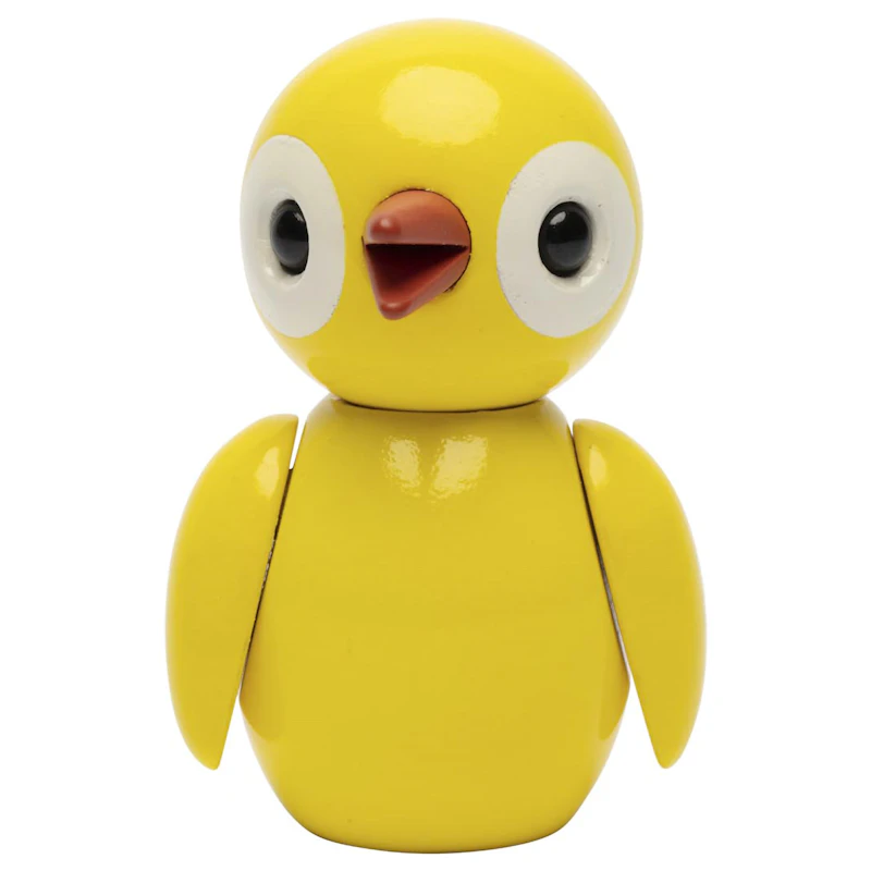 Grateful Spring Bird Holzfigur 6,5 cm, Gelb
