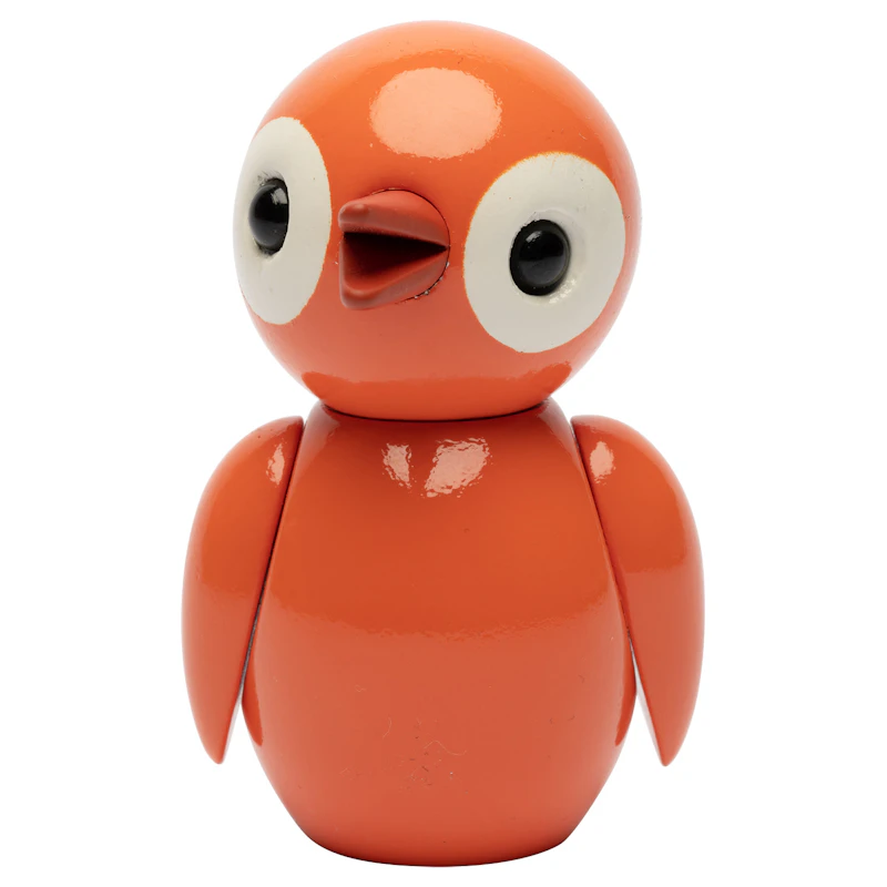 Grateful Spring Bird Holzfigur 6,5 cm, Orange