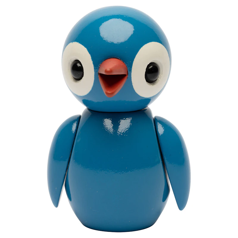 Grateful Spring Bird Holzfigur 6,5 cm, Hellblau