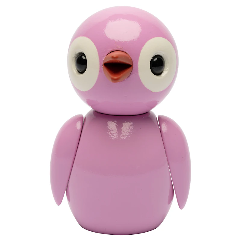 Grateful Spring Bird Holzfigur 6,5 cm, Rosa